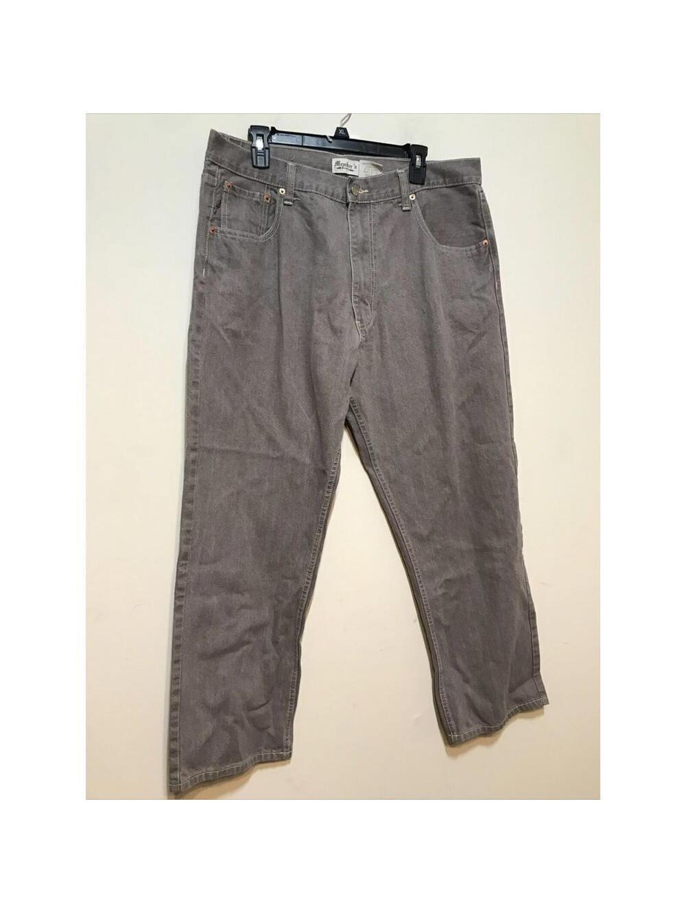 Members Mark Mens Jeans Size 40 x 32 Gray
